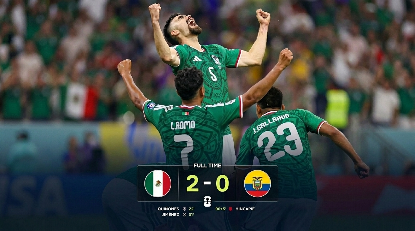 Mexico Beat Ecuador 2-0 to Reach Last 16: Full Match Report
